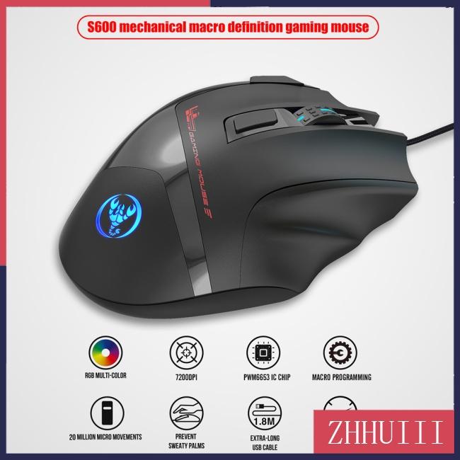 Chuột Chơi Game Đèn Led Rgb 7200dpi 9d