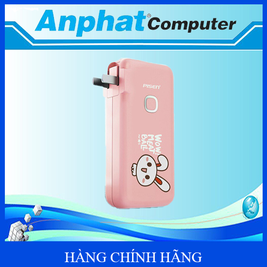 Pin sạc dự phòng PISEN QUICK High Power Box Meatball 10.000mAh 20W (TS-D309) - Pink - Hàng Chính Hãng