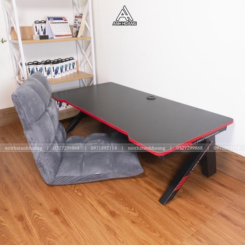 BÀN NGỒI BỆT GAMING CHỮ K CHÂN GẬP GỌN TIỆN LỢI BO CẠNH SIZE 120 x 60 x 35cm mới