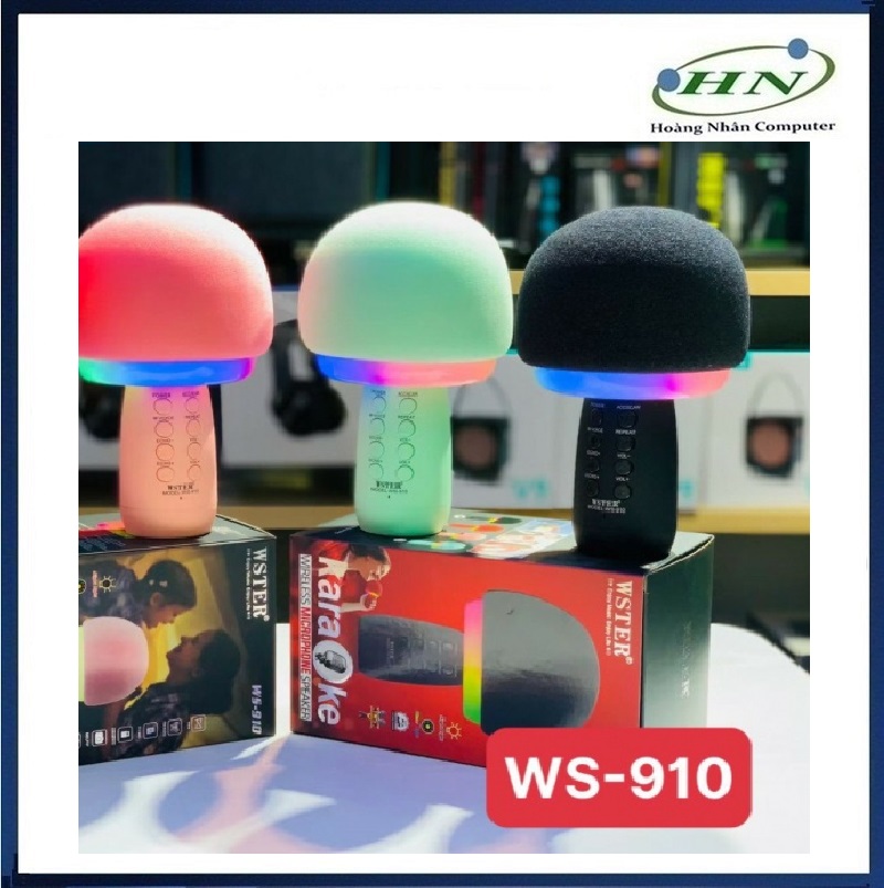 MICRO KARAOKE 3IN1 WS-910 ( NẤM ) ÂM THANH CỰC HAY - HN