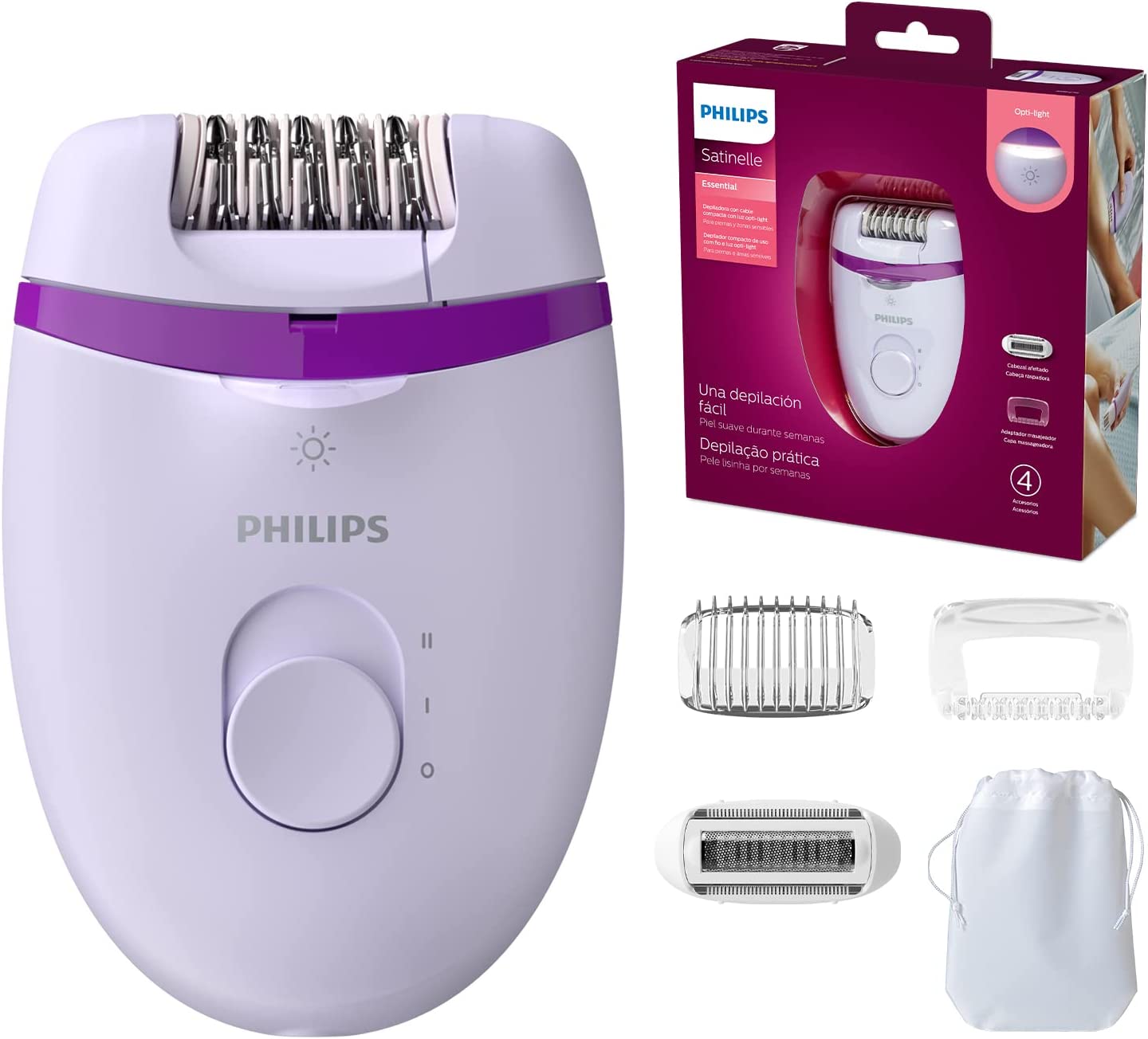 Máy Cạo Lông Tay Lông Chân Máy Nhổ Lông PHILIPS BRE275/00 - Nhập Khẩu Đức Dễ Dàng Vệ Sinh Không Làm Đau Tổn Thương Da - Hàng Nhập Khẩu