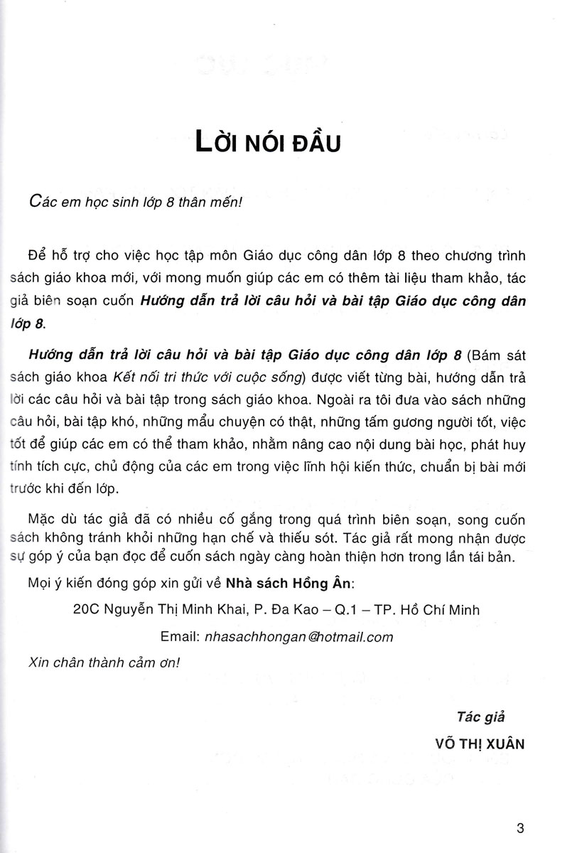 Hướng Dẫn Trả Lời Câu Hỏi Và Bài Tập Giáo Dục Công Dân 8 - Bộ Sách Kết Nối_HA