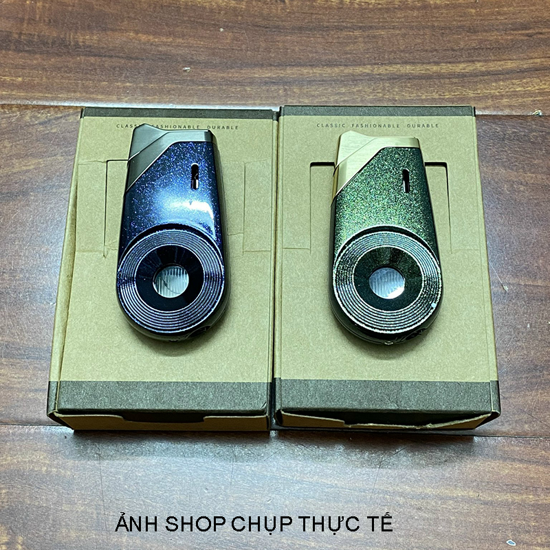 Hộp Quẹt Bật Lửa Gas Honest BCZ-797 Khò 1 Tia Kiêm Con Quay Spinner Có Thể Nhìn Thấy Lượng Gas Bên Trong- Nhiều Màu