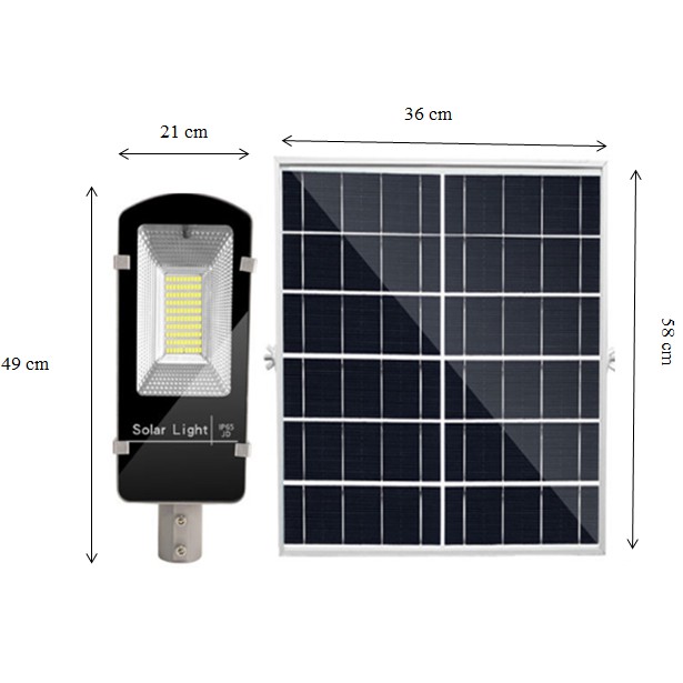 Đèn đường năng lượng mặt trời jindian chính hãng 50w -  JD6650