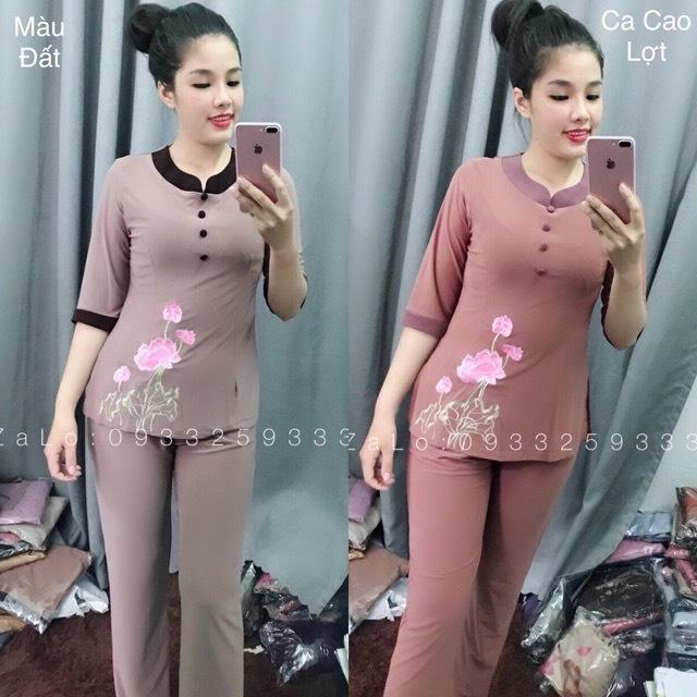 ĐỒ LAM ĐI CHÙA  Mẫu Thun Lạnh Cao Cấp