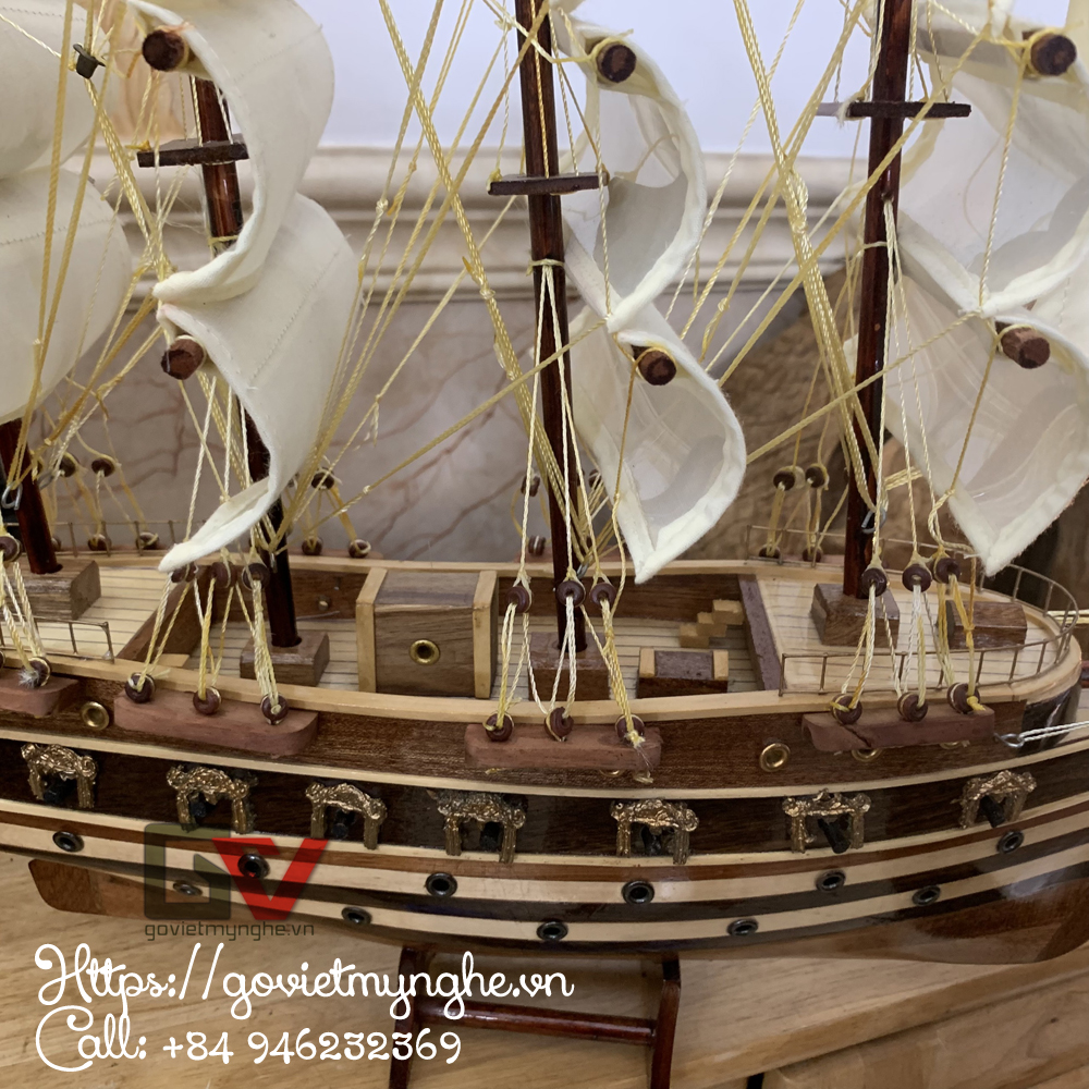 Mô hình thuyền gỗ trang trí Jylland - thân 40cm - loại 1