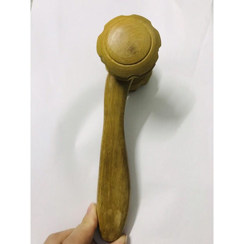Dụng cụ lăn massage cơ thể bằng gỗ thơm, con lăn chân tay lưng giúp thư giãn
