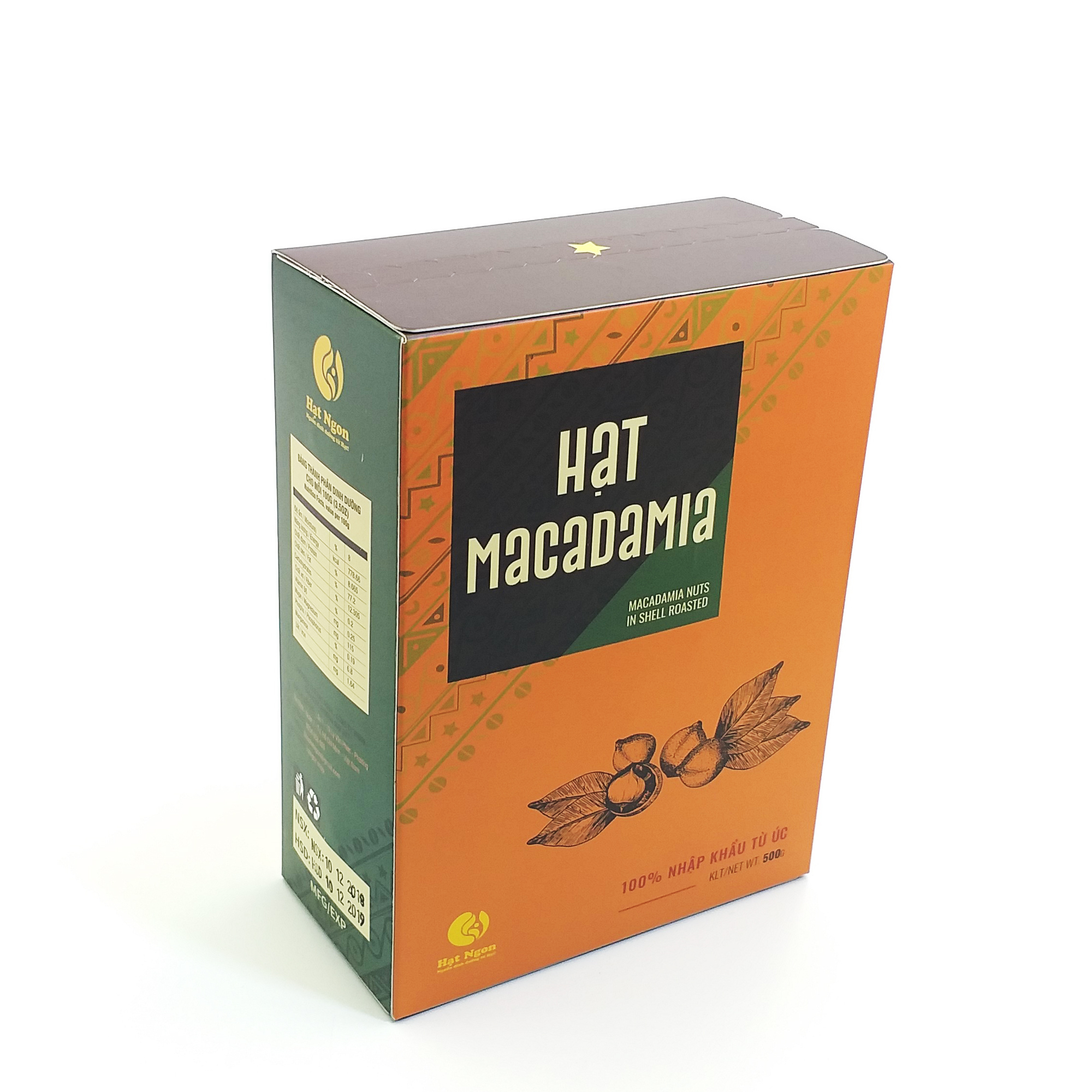 HẠT MACCA ÚC NỨT VỎ LOẠI 1 - HỘP 500G