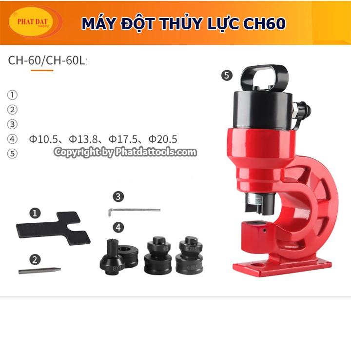 Bộ Máy Đột Lỗ Thủy Lực CH60 + Bơm Tay CP700