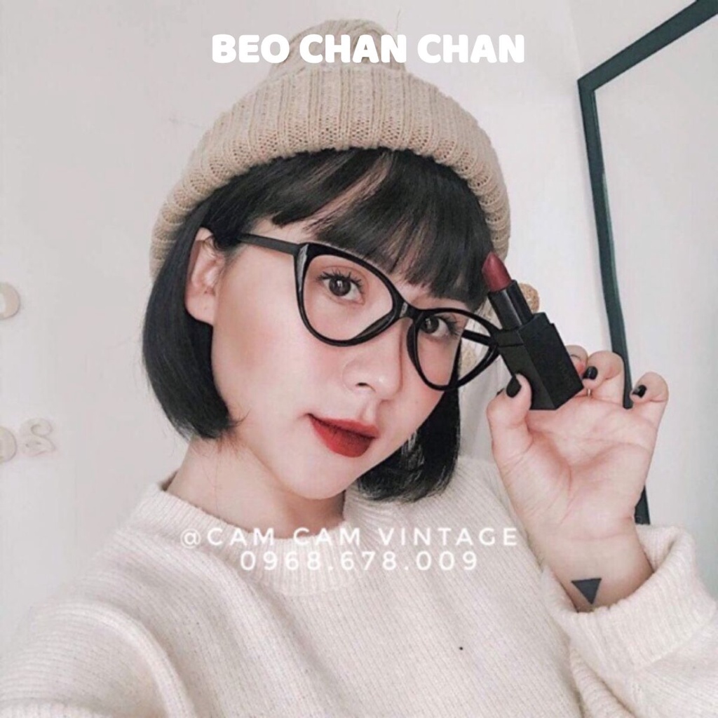 Kính râm kính mát mắt mèo heominhon giả cận thời trang sành điệu