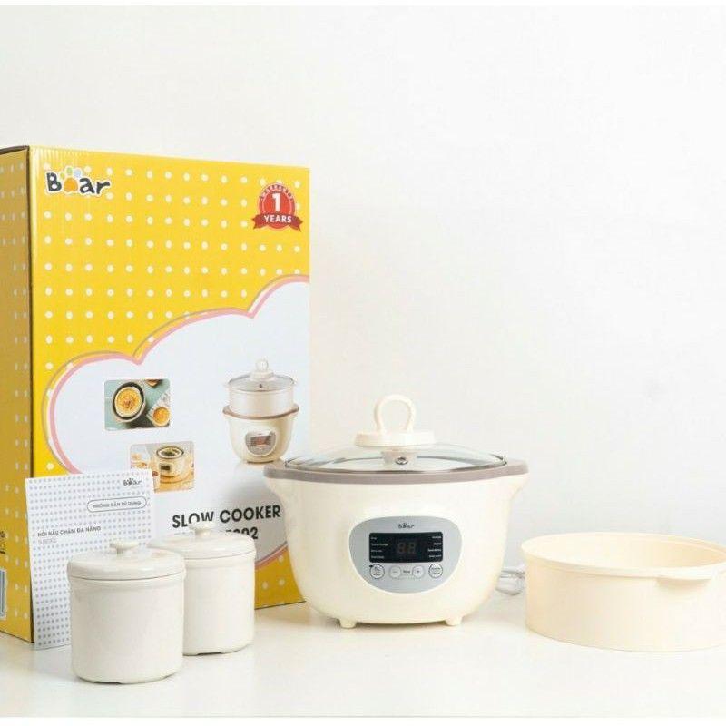 Nồi nấu chậm Bear 1.6l bản quốc tế NPP Baby Tôm