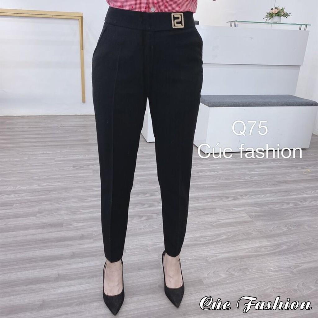 Quần bagy nữ công sở cao cấp Cúc Fashion Q43 Q75 quần baggy móc S nhê