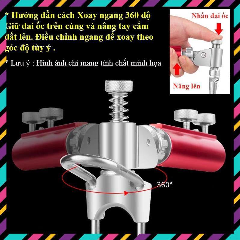 xả kho Chân Cắm Đất Gác Cần Câu Đài Chống Cần Câu Đài, dùng để cắm đất hoặc cắm ghế câu cá LK-5