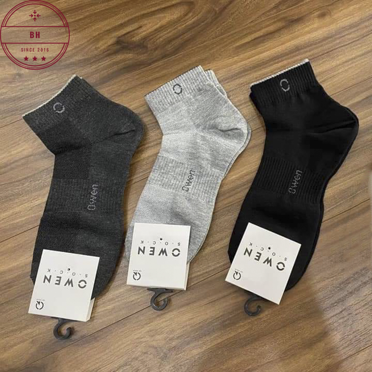 Tất nam cổ trung cao cấp 100% Cotton khô thoáng