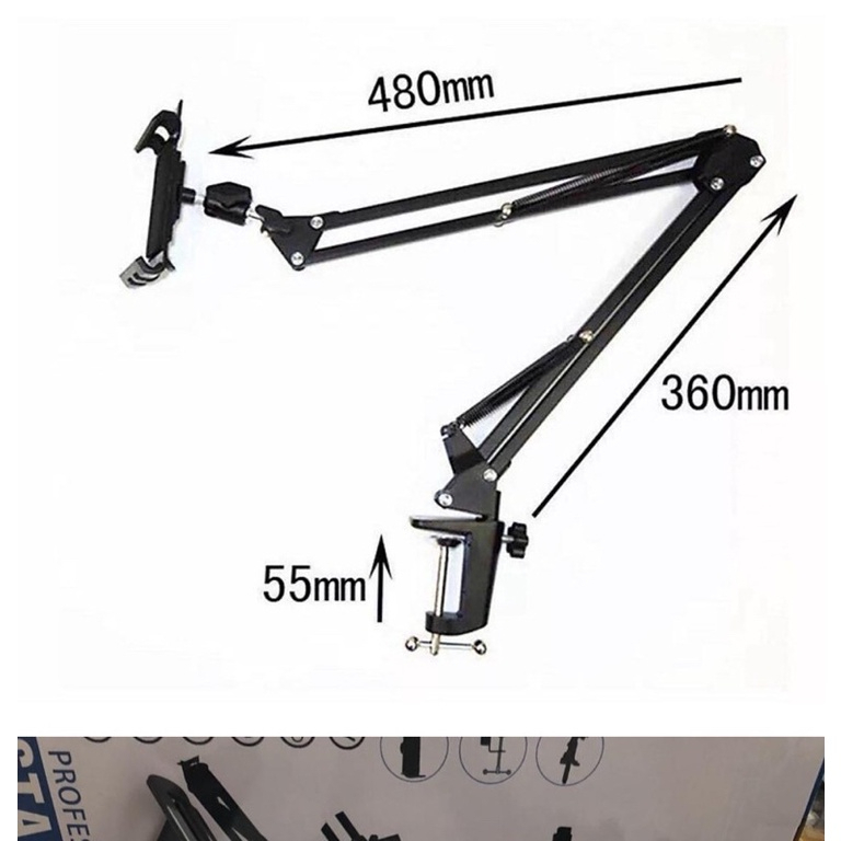 Giá đỡ điện thoại , máy tính bảng đa năng xoay 360 độ 3 khớp điều chỉnh cao cấp - Hàng chính hãng