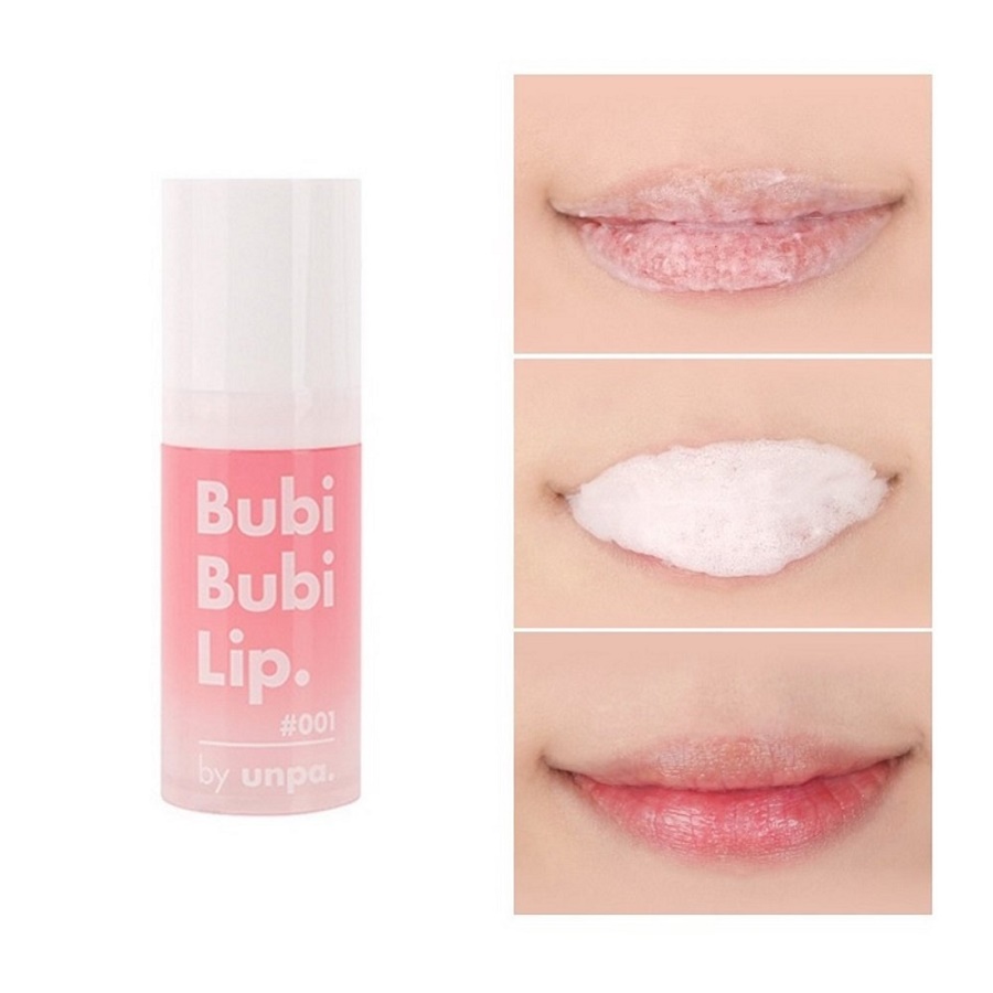 Combo 3 Tẩy Da Chết Sủi Bọt Thải Độc Môi Unpa Bubi Bubi Lip 12ml x 3