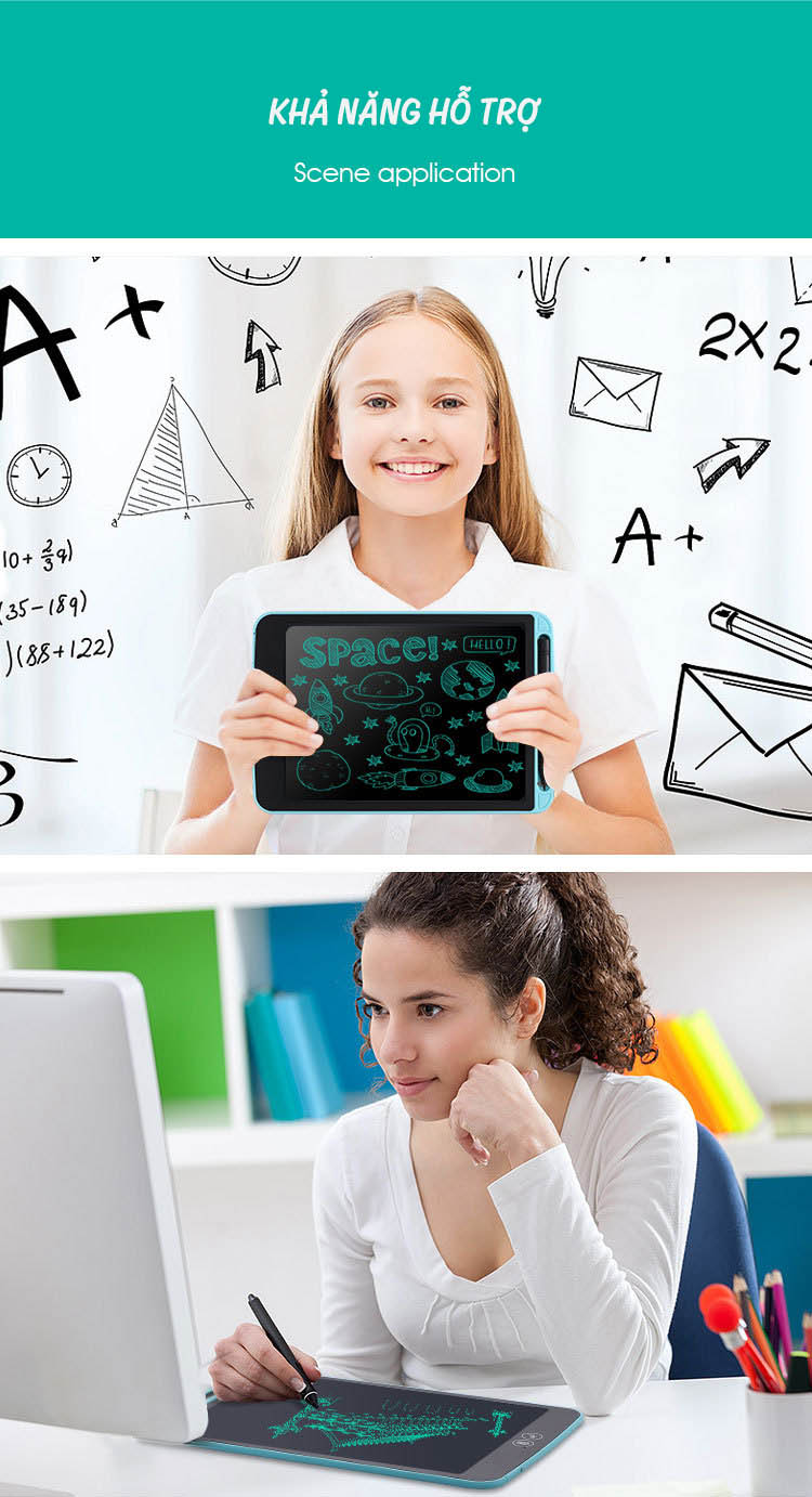 Bảng viết vẽ tự xóa thông minh có thể xóa từng nét Promax A12