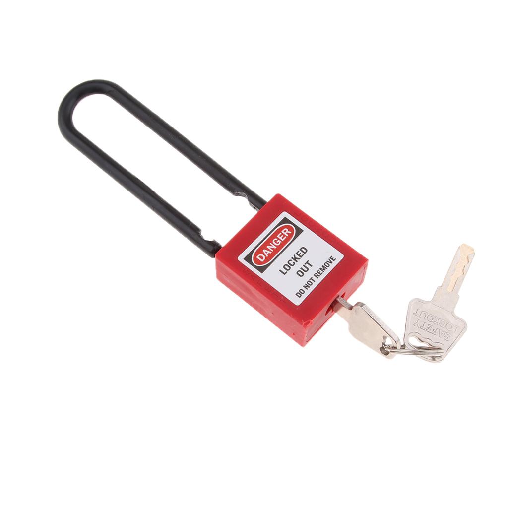 Ổ Khóa Kèm Chìa Khóa An Toàn Bằng PA & Thép Chất Lượng Cao - Đỏ