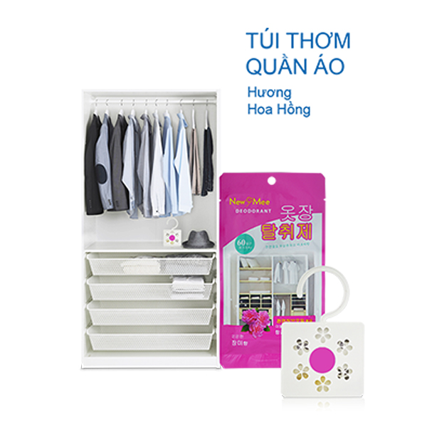 Túi Thơm Treo, Khử Mùi Tủ Quần Áo New Mee Deodorant Hàn Quốc