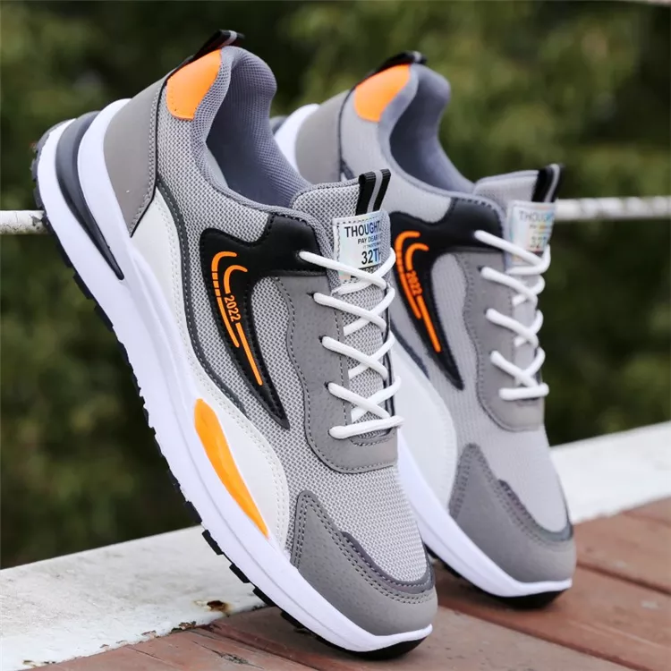 Giày Thể Thao Nam AZARA- Sneaker Màu Xám - Đen, Giày Thể Thao Chạy Bộ, Thể Dục, Đi Chơi, Thoải Mái, Thoáng Khí - G5301