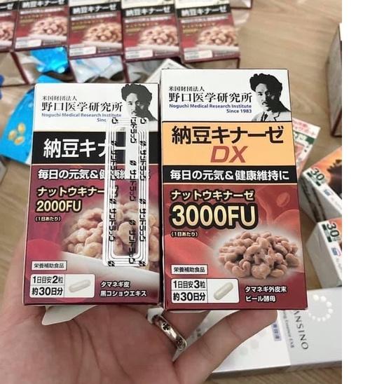 Viên uống Chống đột quỵ NOGUCHI NATTO KINASSE Nhật bản 2000fu/ 3000fu/ 4000fu/ 5000fu