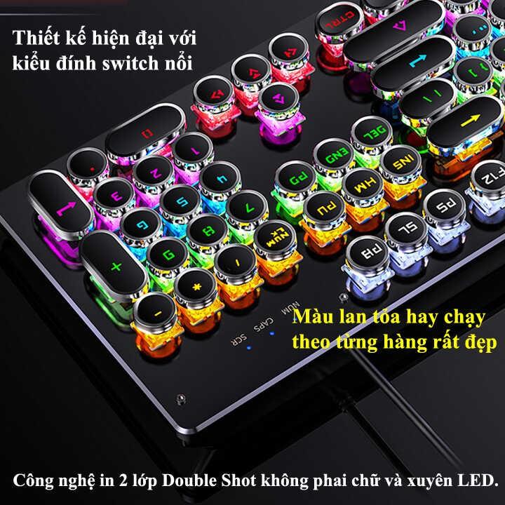 Bàn phím cơ YINDIAO ZK-4 NÚT TRÒN 104 phím cơ tiêu chuẩn
