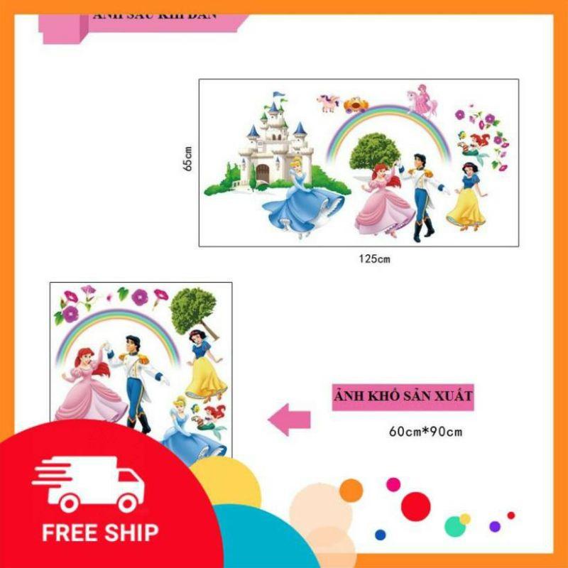 Decal dán tường công chúa hoàng tử cho bé