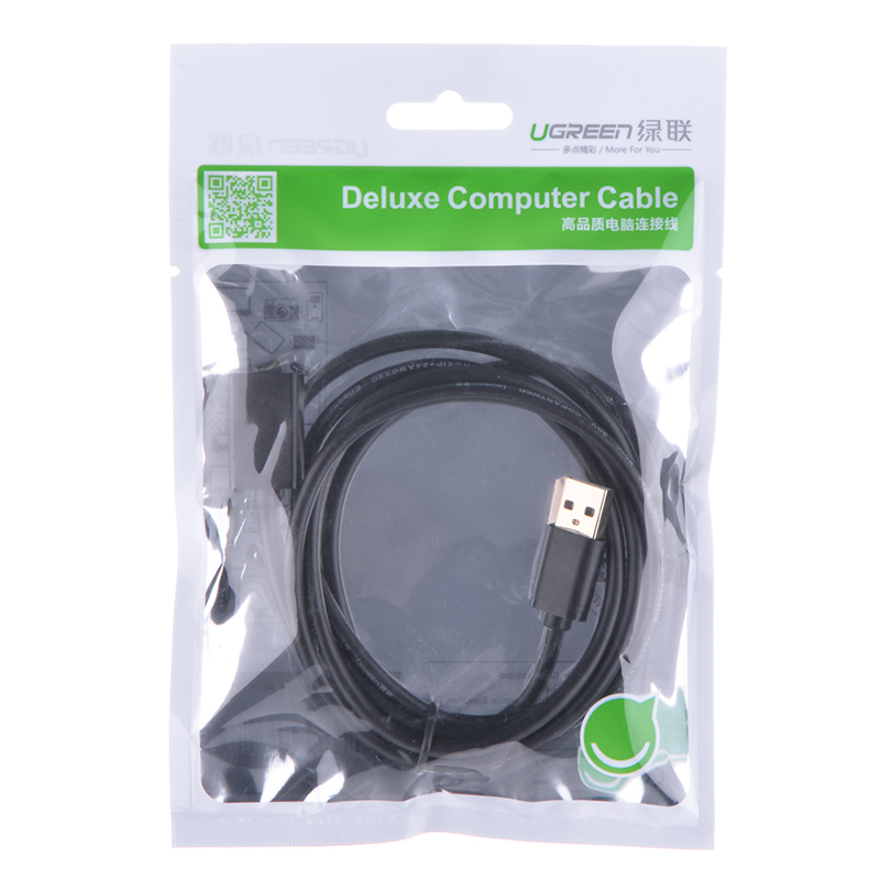 Dây nối dài USB 2.0 (1 đầu đực, 1 đầu cái) dài 1m UGREEN US103 10314 - Hàng chính hãng