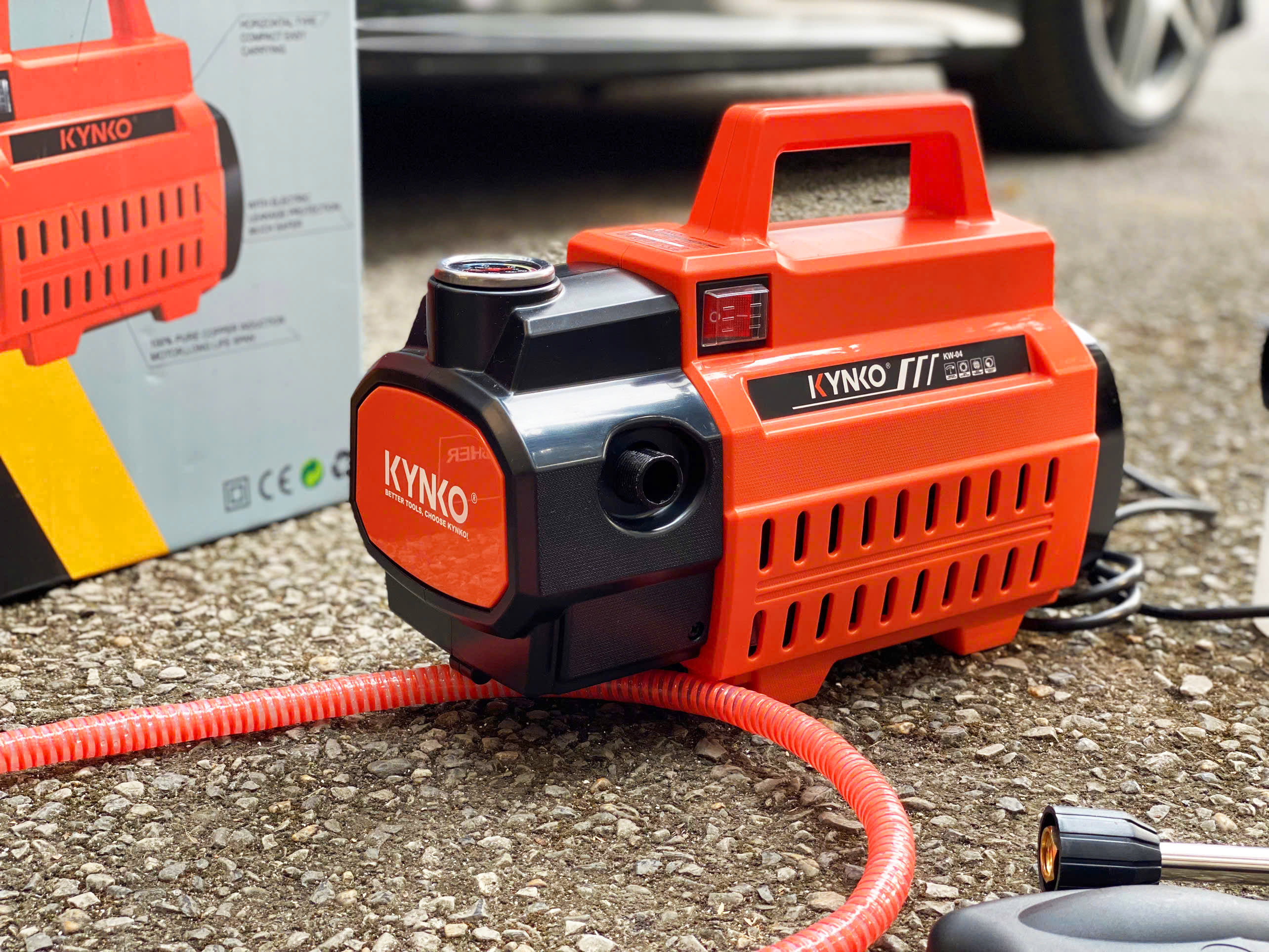 Máy rửa xe áp lực cao nhập khẩu chính hãng Kynko KW04 siêu bền