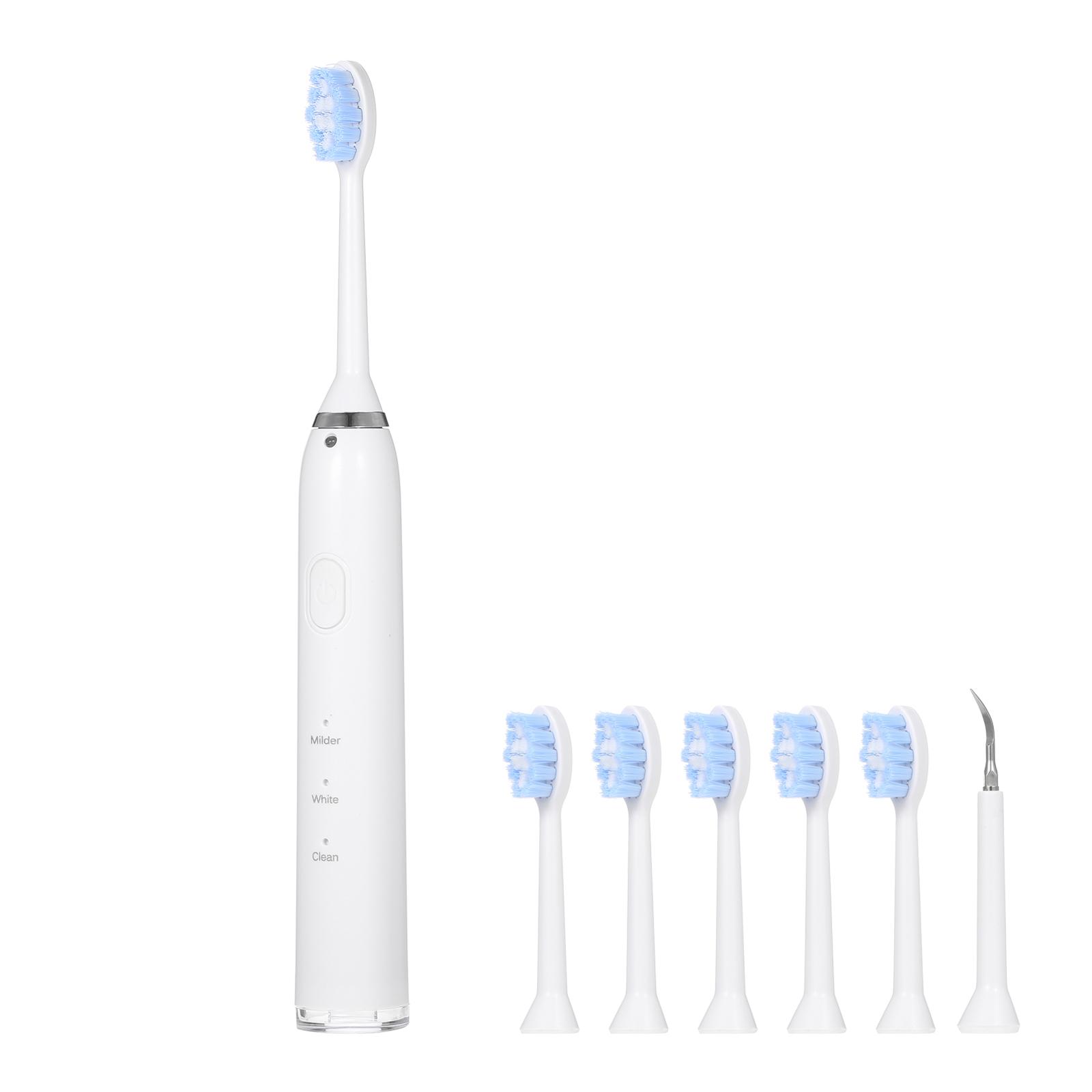 IPX6 Waterproof USB Charging Electric Teeth Cleaner 6 Brush Heads Electric Toothbrush