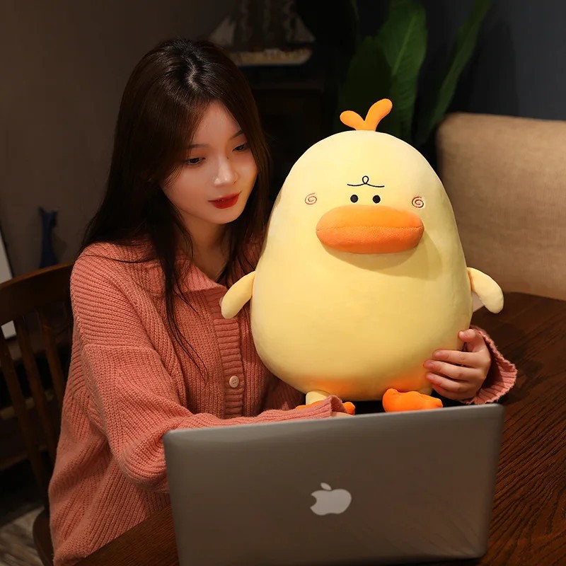 Gấu bông con gà ngố, vịt ngố siêu đáng yêu siêu cute (16cm---&gt;45cm) vải miniso 4 chiều mềm mịn êm ái cao cấp, hàng xịn loại 1