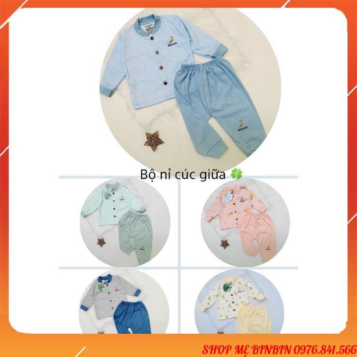 Bộ dài tay thu đông chất nỉ HNKIDS cho bé trai bé gái từ sơ sinh tới 1 2 3 4 5 6 7 8 9 10 11 12 13 14 15 16 17 18 tháng