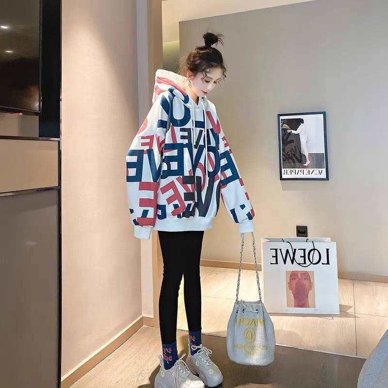 ÁO KHOÁC NỈ FORM RỘNG NỮ IN CHỮ NHIỀU MÀU SIÊU CUTE