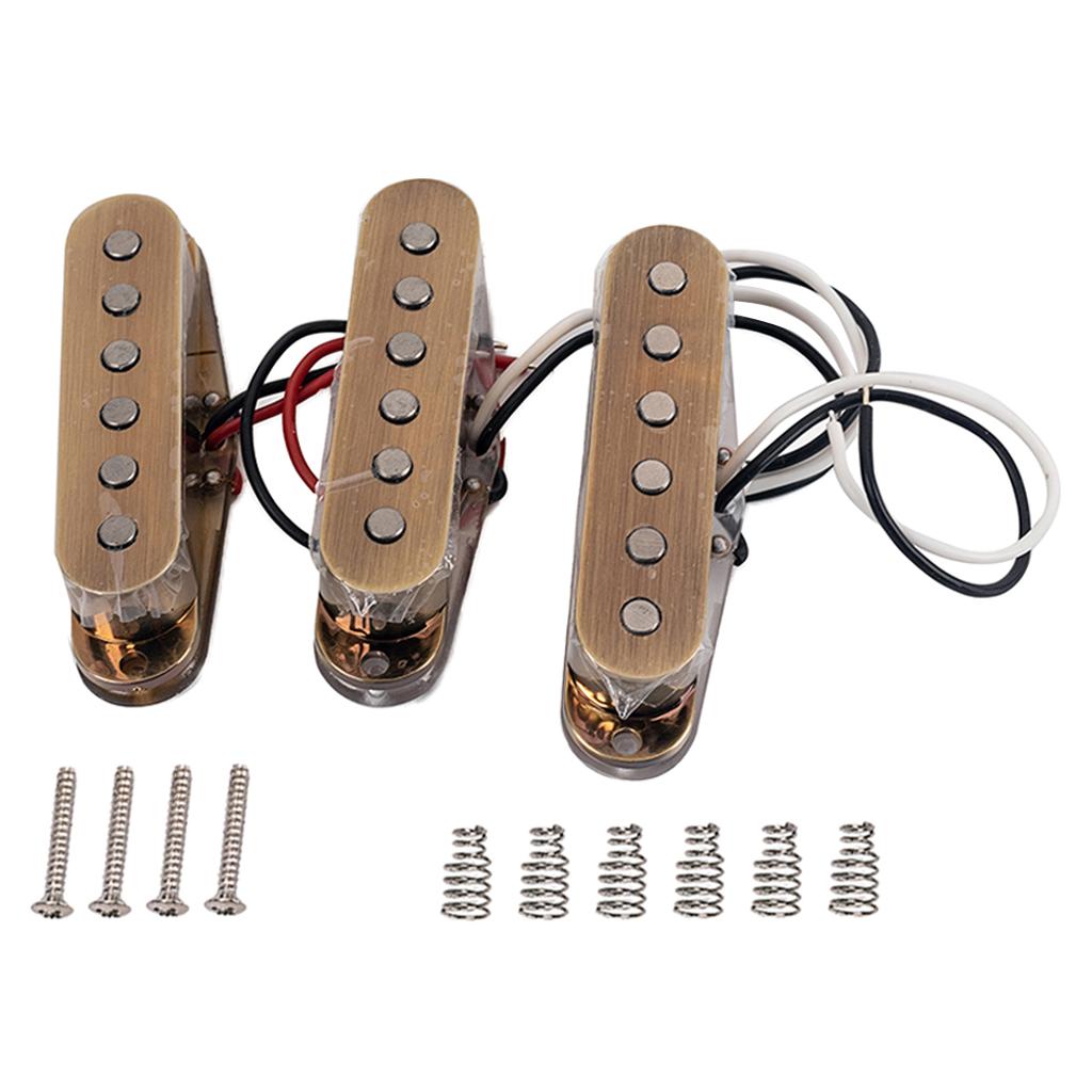 Sunnimix Đàn Guitar Điện Bán Tải Đơn Cuộn Cho ST, Vàng Đồng