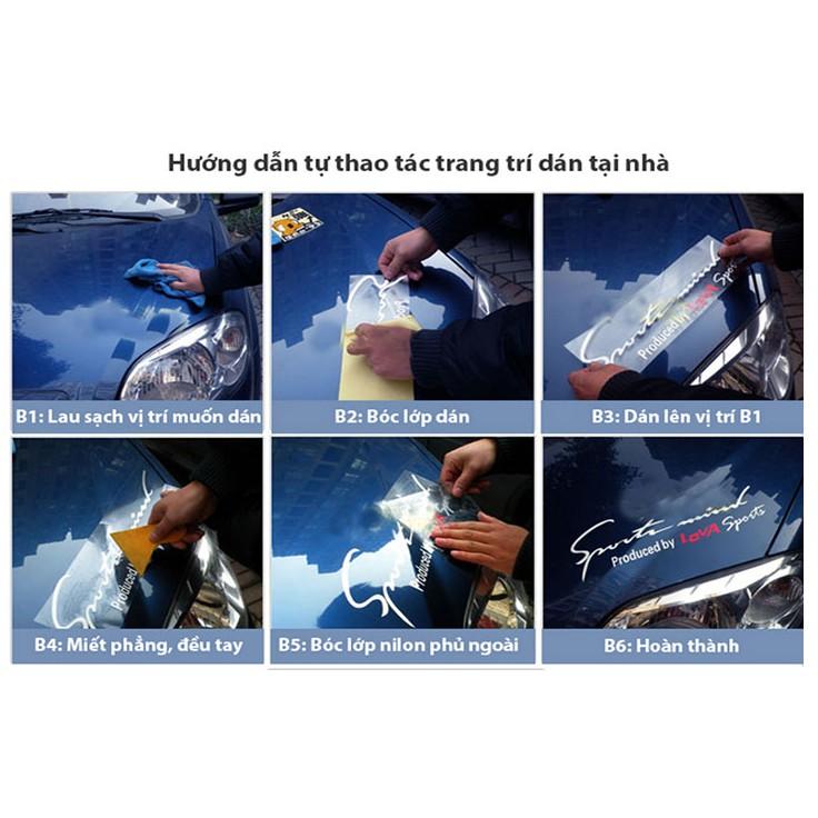 Decal trang trí tường / Xe - Chữ Sports