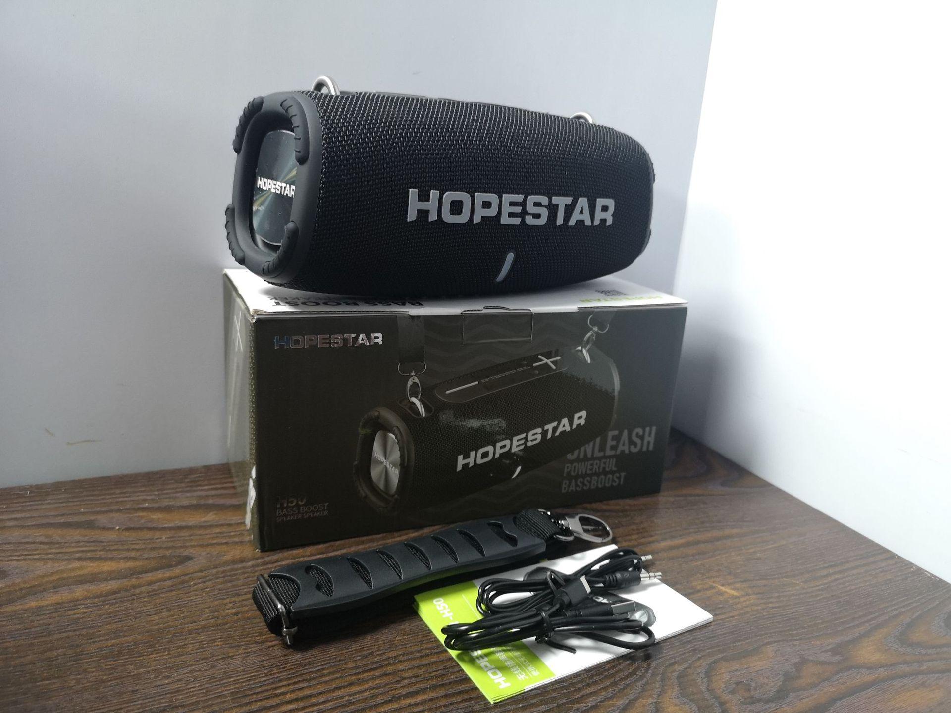 Hopestar H50 loa bluetooth di động di động dây đeo lớn không dây dây đeo ngoài trời Super Bass TWS Party Caixa de Som Color: Gray