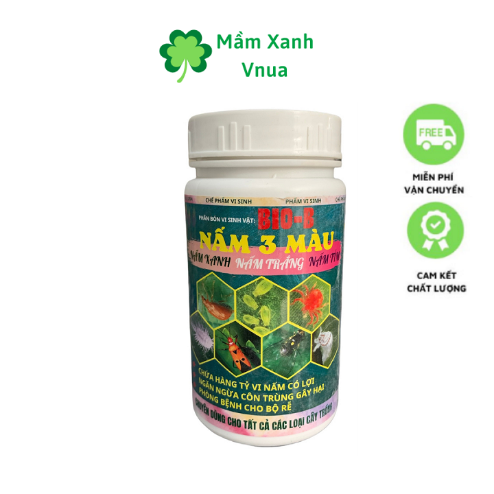 Chế Phẩm Nấm 3 Màu Chuyên Diệt Sùng Đất, Ký Sinh Trùng, Rệp Sáp, Nhện Đỏ, ... Chai 150gr