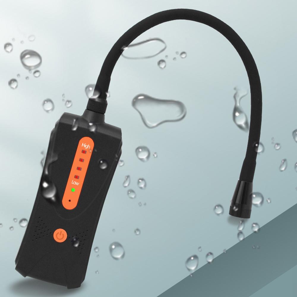 Handheld Combustible Gases Leak Detector Natural Gases Leakage Tester Portable PPM Meter Combustible Gases Detection Tool 4 Concentration Indicators with Sound and Light Alarm