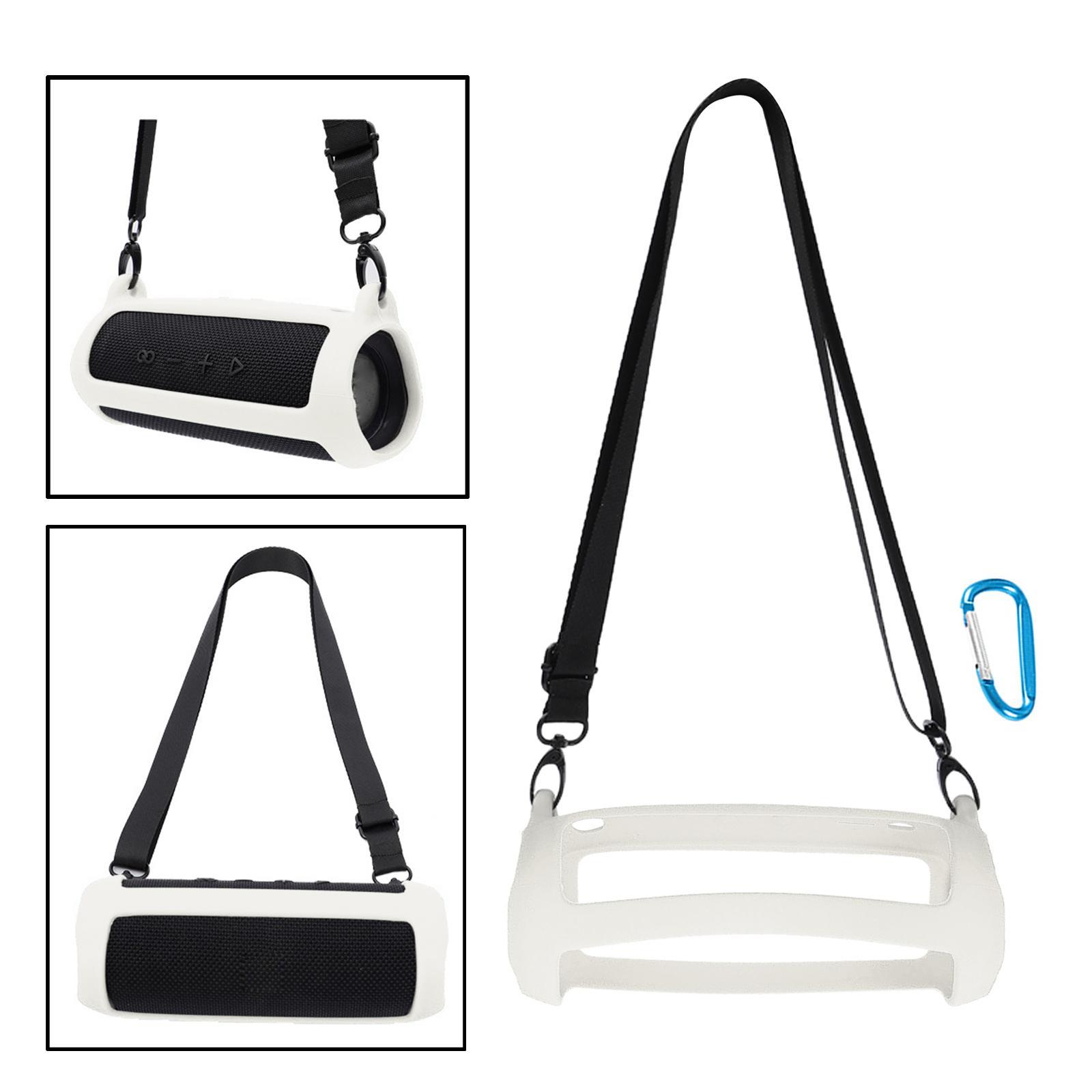 Case Silicone Portable with Carabiner & Strap for JBL Flip 5
