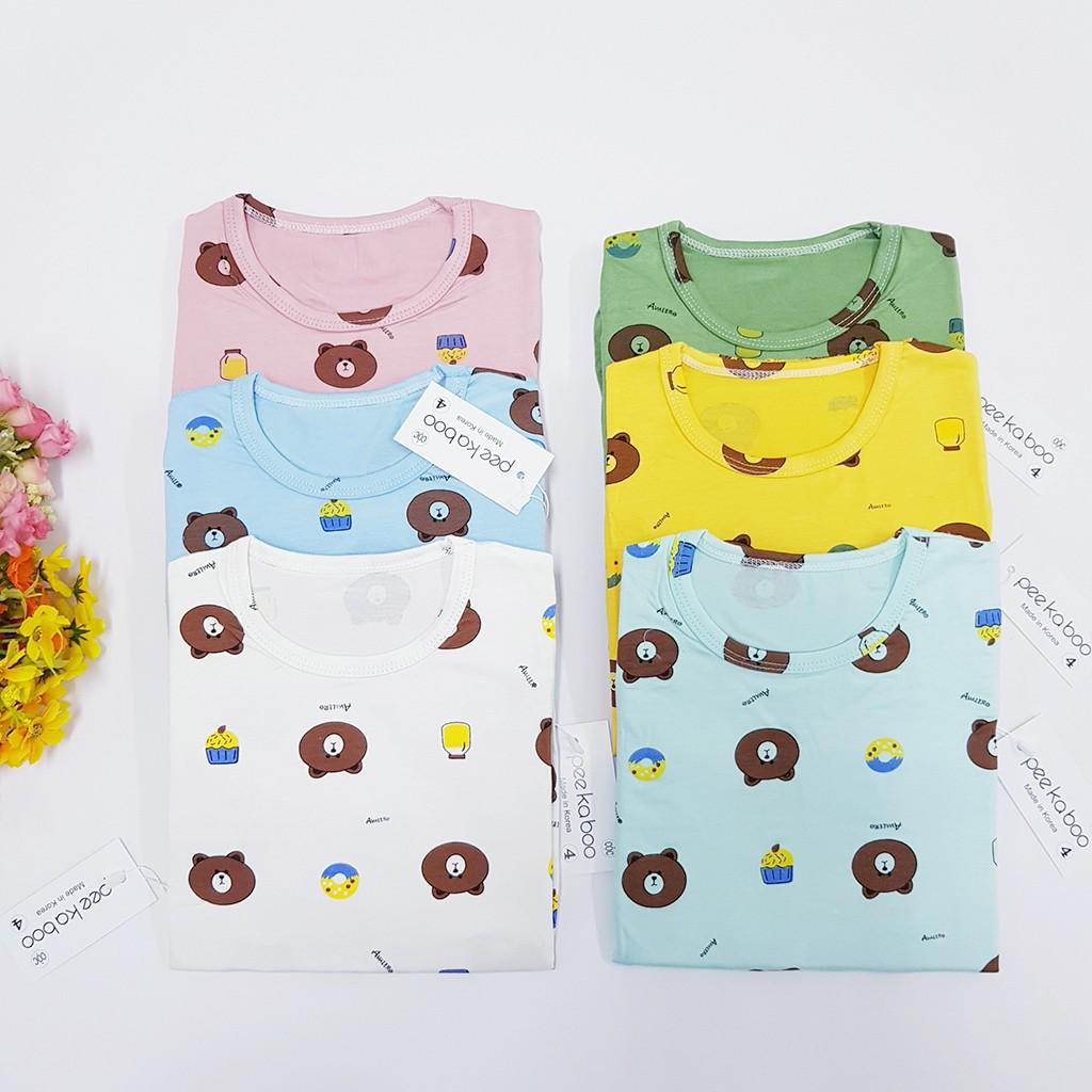 Bộ cộc tay thun lạnh Mịn Mát bộ cộc tay cho bé trai gái co giãn, thấm hút mồ hôi từ 3-15kg – BCT04