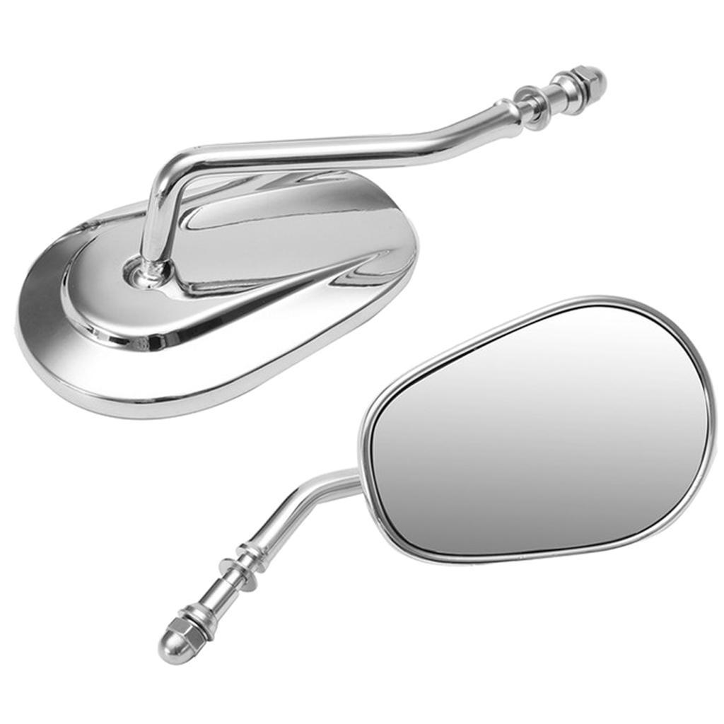 Pair Aluminum Alloy Motorcycle Rear View Mirrors Universal for Motorcycles