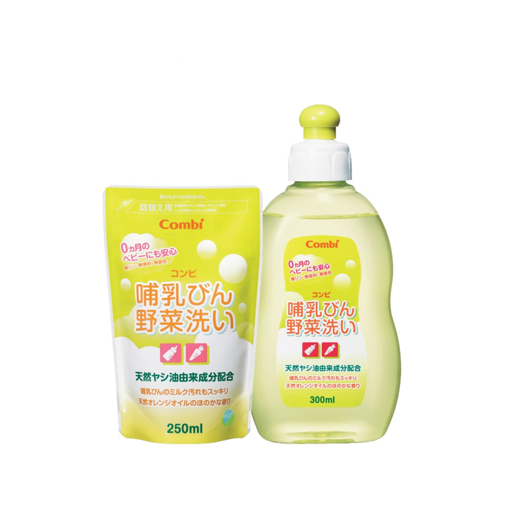 DUng dịch rửa bình sữa và rau quả Combi 300ml dạng CHAI