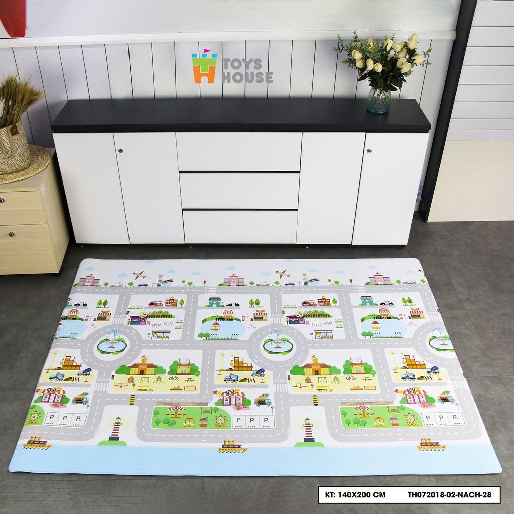 Thảm Trải Sàn Silicon Chống Trơn Trượt Cho Bé Toyshouse Tiêu Chuẩn Châu Âu Eu71 - Đường Phố 1.4X2M