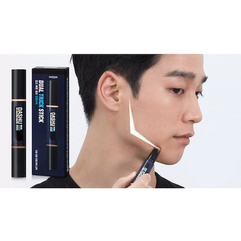 Thanh che khuyết điểm dạng bút 2 đầu Dashu Mans Perfect Cover Concealer dùng cho Nam, cây che khuyet diem Hàn Quốc không làm lệch màu da, tạo màu tự nhiên, phấn phủ chứa khoáng chất từ nước biển sâu, dầu từ các loại hạt, vitamin.