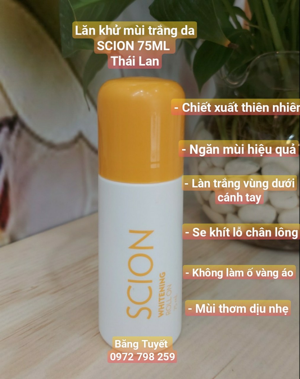 Lăn khử mùi trắng da SCION 75ml Thái Lan