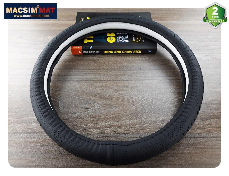 Bọc vô lăng cao cấp BMW chất liệu da thật 100%, khâu tay thủ công size M-nhãn hiệu Macsim mã 8996