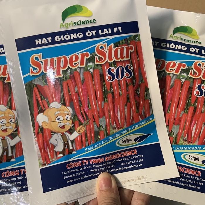 Hạt Giống Giống ớt chỉ địa lai F1 Agri Star 808