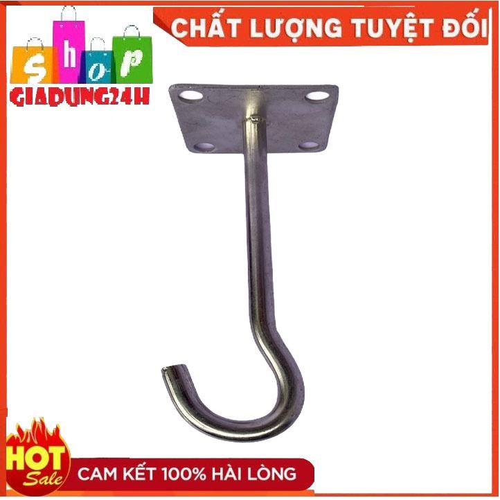 Móc treo quạt trần inox dài 15cm có đế chắc chắn