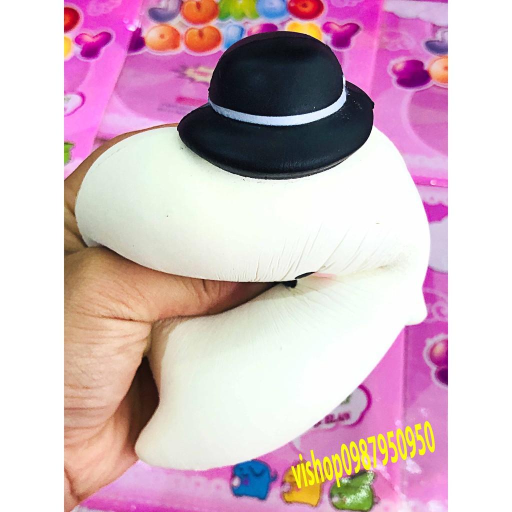 Squishy quả XOÀI ĐỘI MŨ màu trắng kèm bao bì