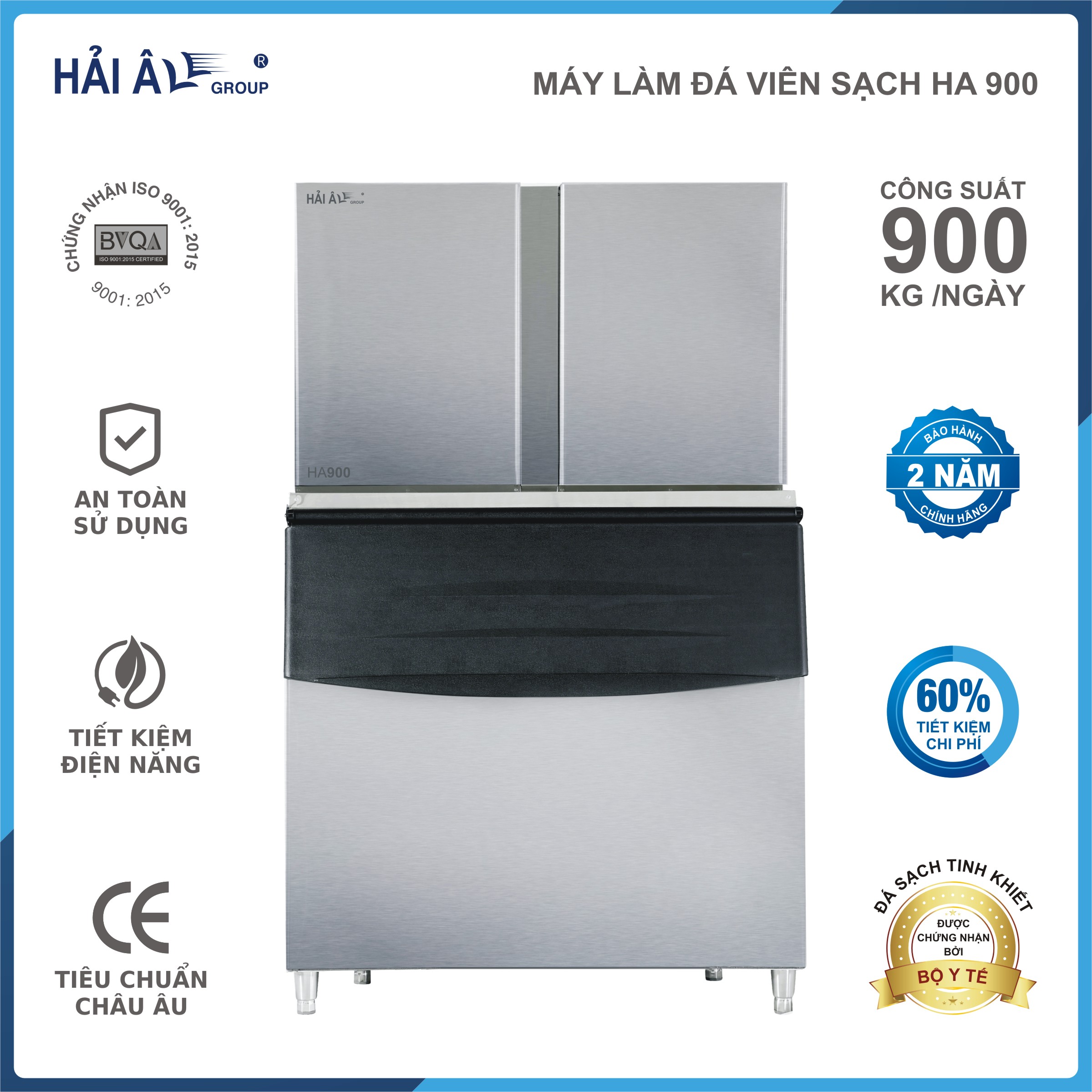 Máy Làm Đá Viên Hải Âu HA-900